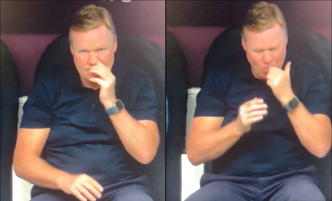 Ronald Koeman fue captado comiéndose los mocos en pleno partido de la Euro 2024 - Fotos: Captura de pantalla