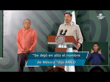 Embajador de México en Perú, Pablo Monroy, llega a la mañanera de AMLO en Tabasco