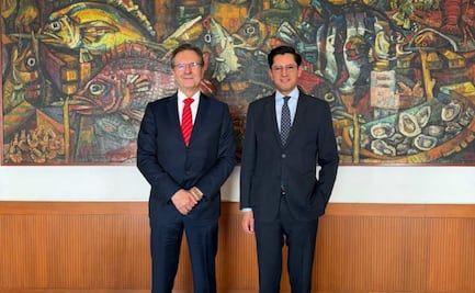 Canciller Velasco se reúne con Esteban Moctezuma, embajador de México en EU; revisan agenda bilateral