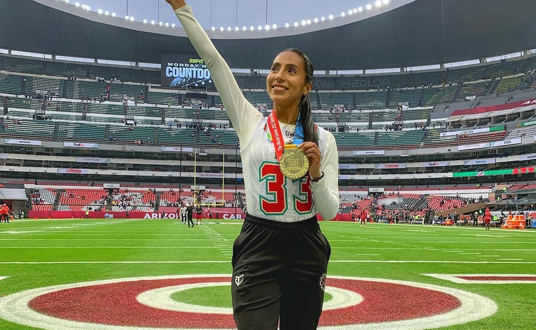 Diana Flores en el Monday Night Football de la NFL en la CDMX - FOTO: Facebook