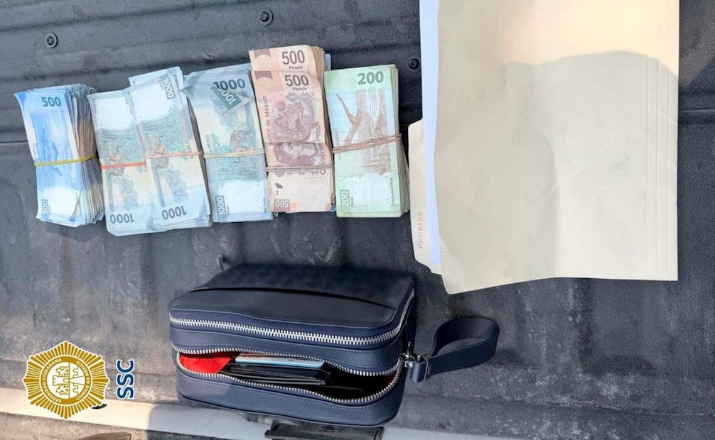 A través de cerco virtual, detienen a dos presuntos ladrones de cuentahabiente; recuperan 750 mil pesos.
Foto: Especial.