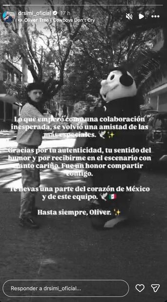 Dr Simi conmueve con emotiva despedida a Oliver Tree. Foto: Captura de pantalla