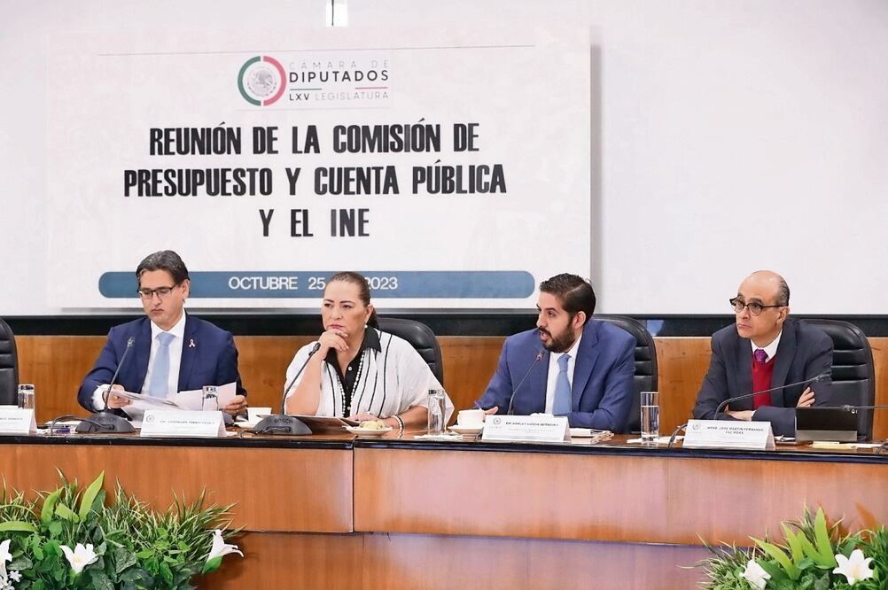 Los titulares del INE, Guadalupe Taddei, y del TEPJF, Reyes Rodríguez, argumentaron la necesidad de recursos para 2024 ante diputados federales. Foto: Especial