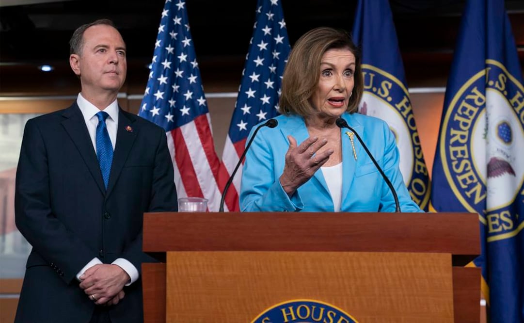 La presidenta de la Cámara de Representantes de Estados Unidos, la demócrata Nancy Pelosi, en conferencia de prensa (Foto: AP)