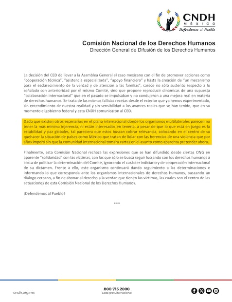 Foto: CNDH