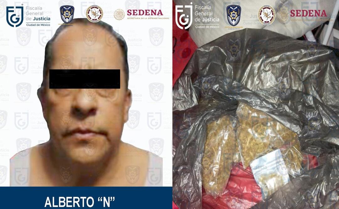 Foto: Especial/EL UNIVERSAL/ En la colonia Quinto Tramo, de 20 de Noviembre, alcaldía Venustiano Carranza, fueron asegurados un aproximado de 100 dosis de marihuana.