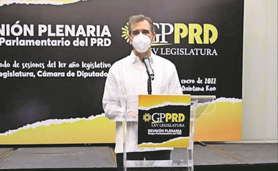 Lorenzo Córdova, ayer durante la plenaria del PRD. Foto: Especial 