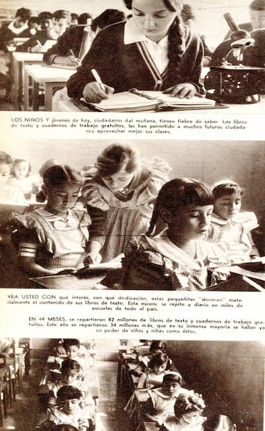 Imágenes de distintos uniformes en los años sesenta tomadas para un folleto de la SEP. Col. Carlos Villasana.