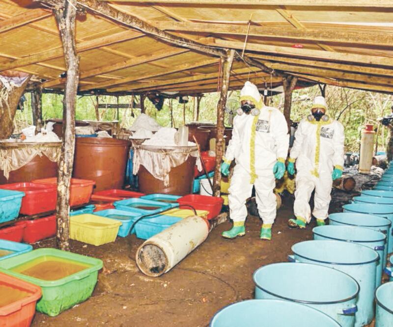 El gobierno estudia la posibilidad de montar una exposición de los llamados narcolaboratorios, en el marco de su campaña antidrogas. Foto: ARCHIVO EL UNIVERSAL