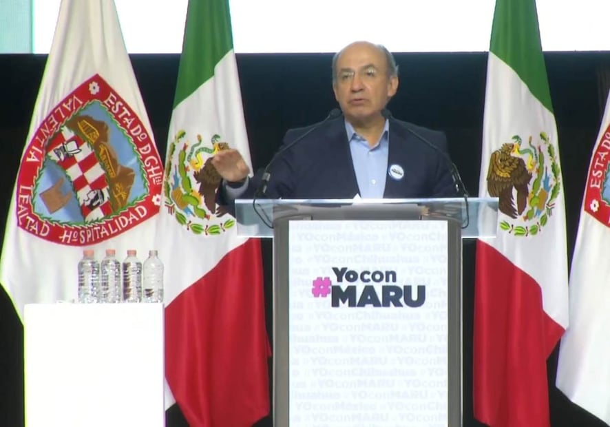 Durante su participación, el expresidente Felipe Calderón señaló que el verdadero enemigo del país no es la oposición, sino el crimen organizado. Foto: Especial