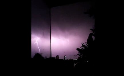 Lluvia atípica, truenos y granizo deja caída de árboles y de anuncios en CDMX 