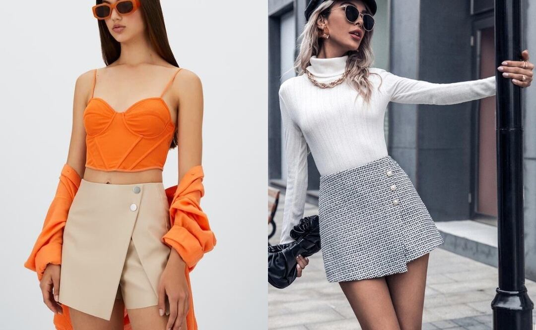 Skort, la prenda que ya se ha posicionado como la favorita para la temporada / Foto: Stradivarius / Pinterest 
