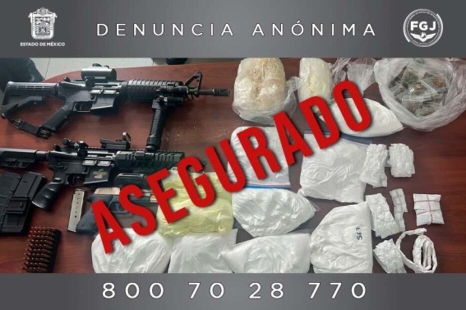 Caen 7 presuntos integrantes de “Los Macas”, dedicados a la venta de droga en Coacalco