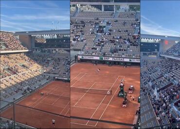 VIDEO: Poco interés en segunda semifinal de Roland Garros presenta gradas vacías