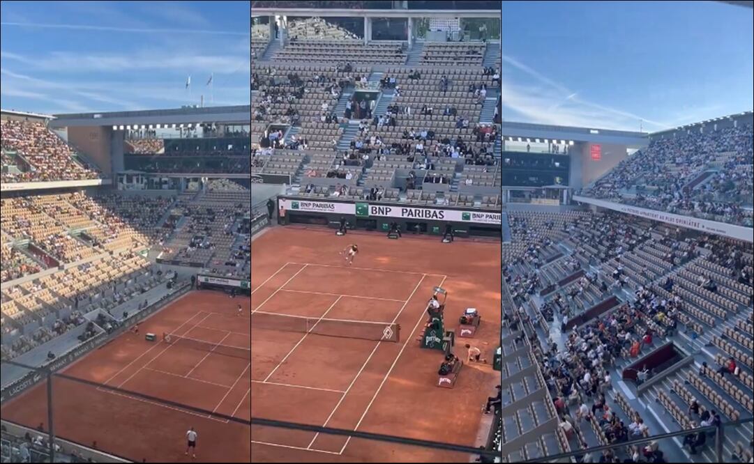 Poca afición en la segunda semifinal de Roland Garros / Foto: Especiales