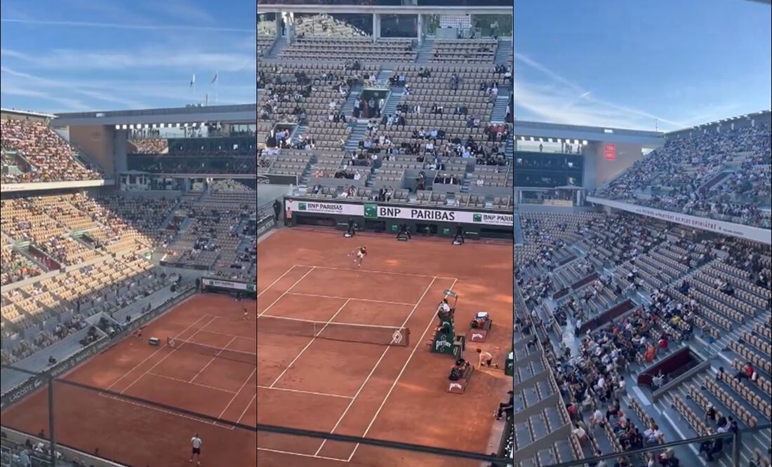 Poca afición en la segunda semifinal de Roland Garros / Foto: Especiales