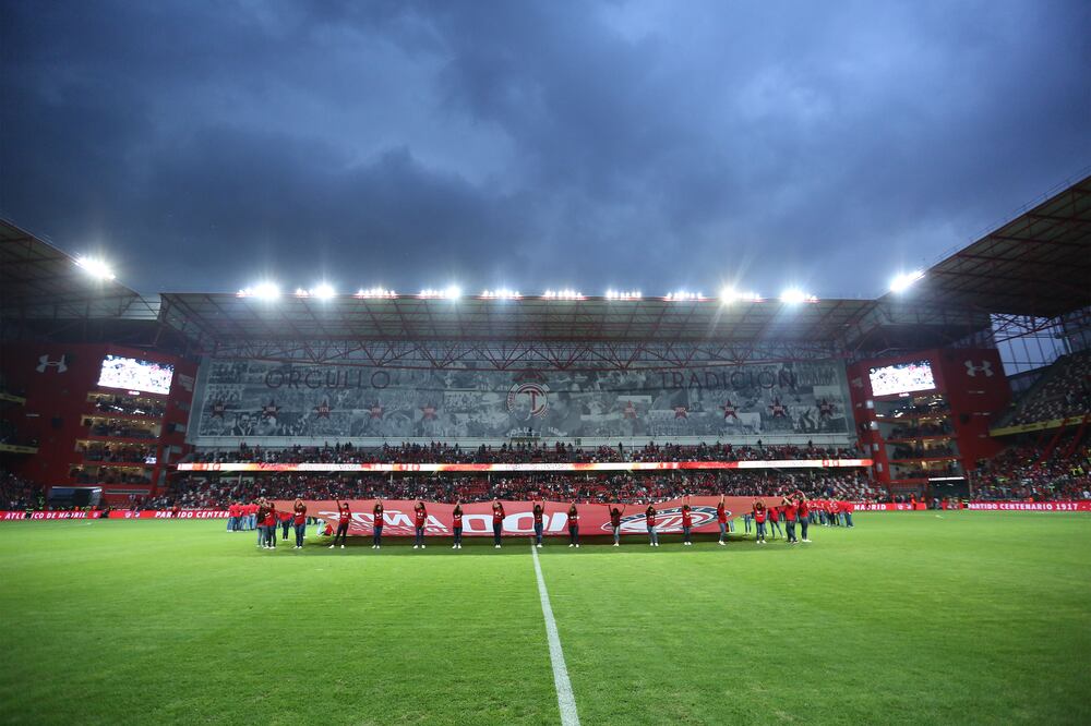 Imago7. Estadio Nemesio Diez durante el juego de Centenario entre el Toluca y el Atlético de Madrid 