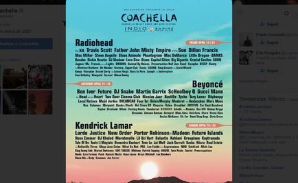 Radiohead y Beyoncé, en Coachella 2017