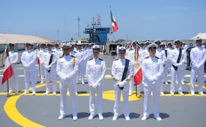 Claudia Sheinbaum encabezó la ceremonia del Día de la Marina Nacional (01/06/2026). Foto: Especial