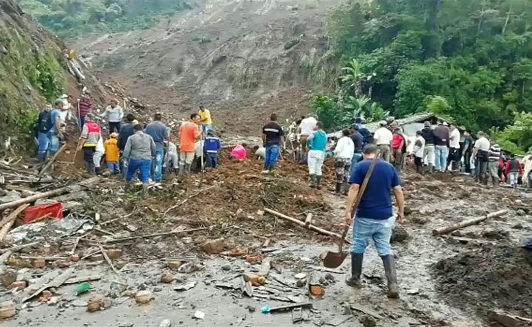 La avalancha se produjo en zona rural del municipio de Rosas, en el departamento del Cauca (Foto: AFP)