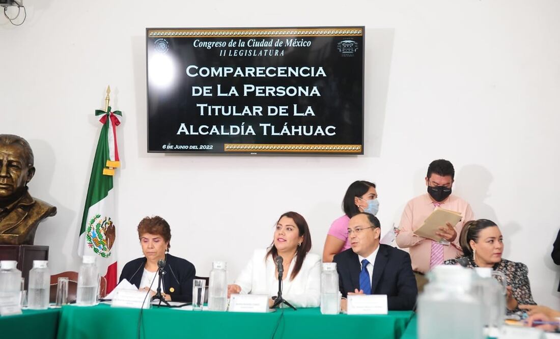 La alcaldesa compareció ante las comisiones unidas de Alcaldías y Límites Territoriales y Administración Pública Local del Congreso de la CDMX. Foto: Especial