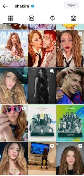 Shakira y Piqué despertaron rumores de una posible reconciliación por las fotos en sus perfiles. Foto: Captura de pantalla.