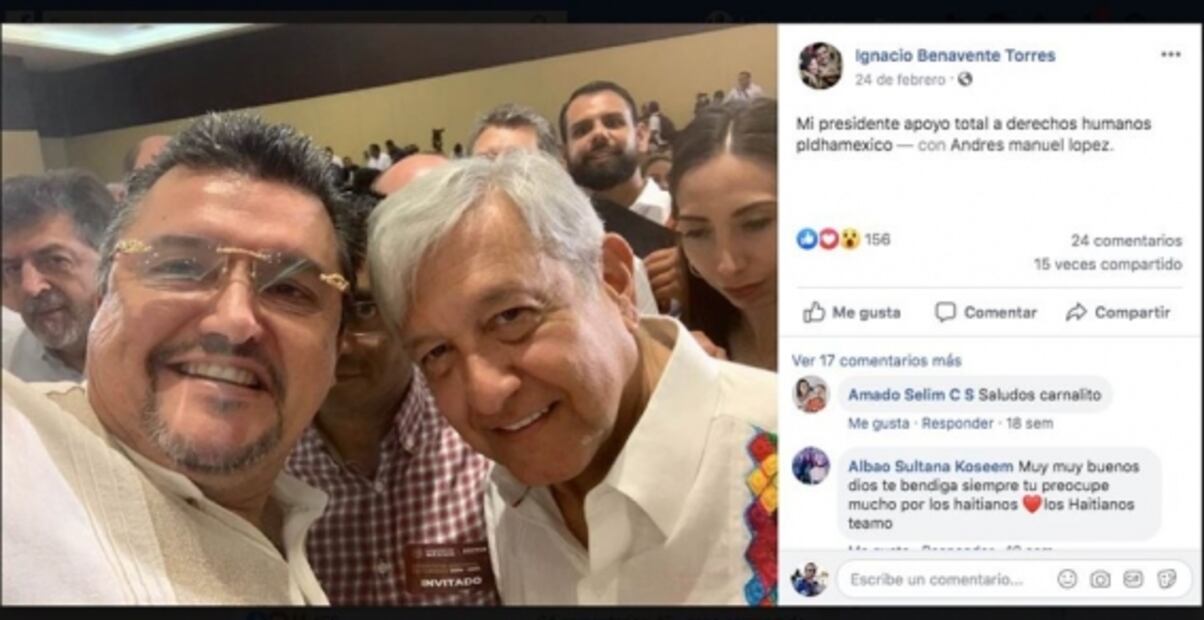 Ignacio Benavente, acusado por Durazo, presumía fotos con AMLO