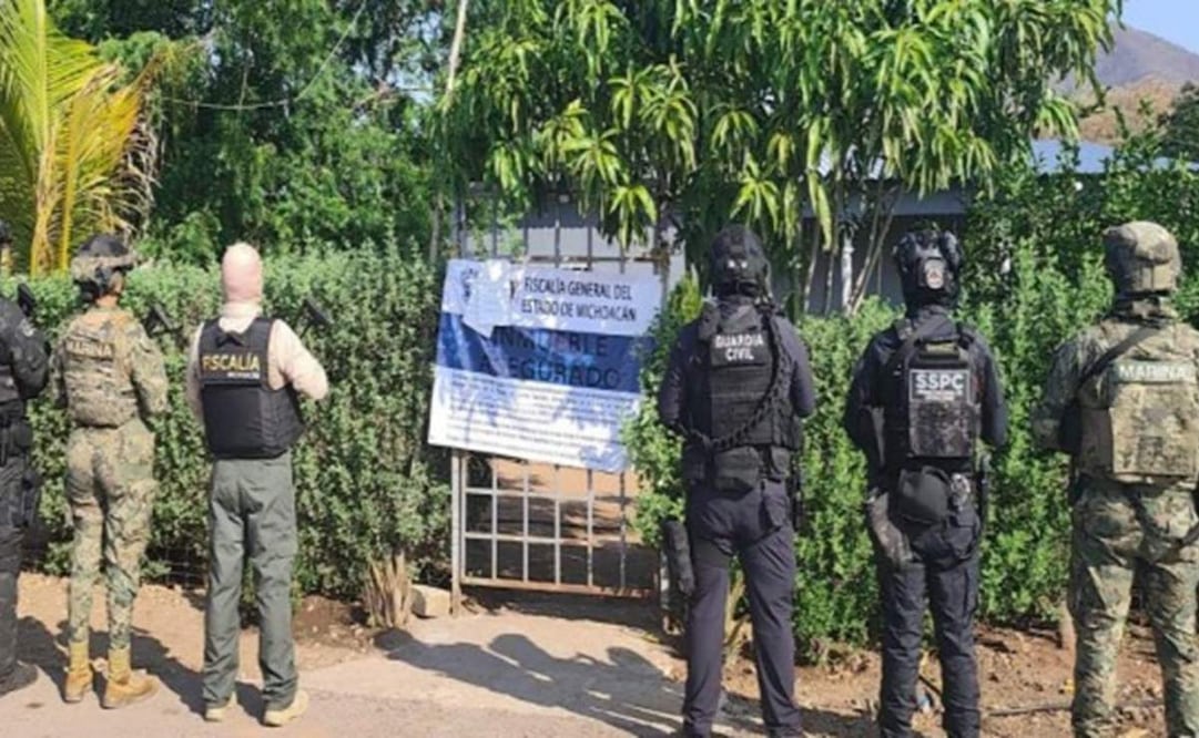 Elementos de la Semar detuvieron en Michoacán a ocho personas, aseguraron diversos efectos y erradicaron un plantío de marihuana, derivado del Plan Michoacán por la Paz y Justicia. Foto: Especial