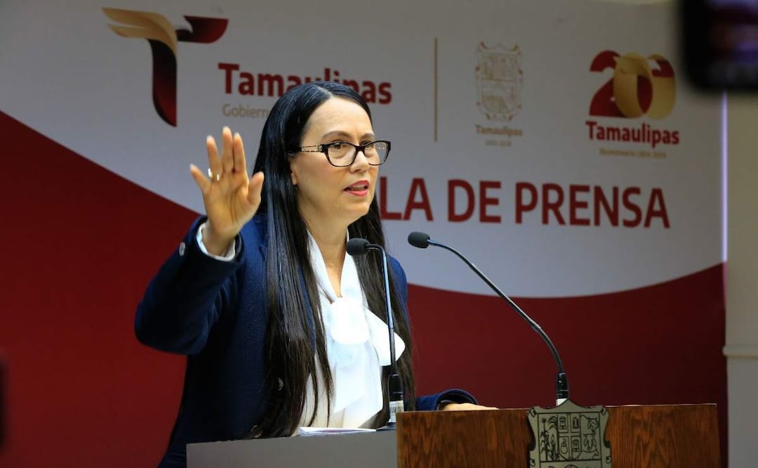 La contralora gubernamental, Norma Angélica Pedraza Melo, dio a conocer que hay denuncias contra 17 exfuncionarios de Tamaulipas durante gobierno de Francisco García Cabeza de Vaca (27/02/2025). Foto: Especial