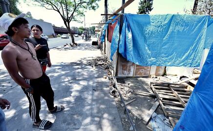 Migrantes regresan al Parque Guadalupe Victoria; reconstruyen campamento con menos recursos y habitantes