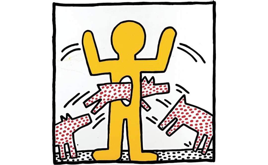 Fotografía facilitada por la galería Albertina de Viena, de una de las obras del artista estadounidense Keith Haring. Foto: EFE