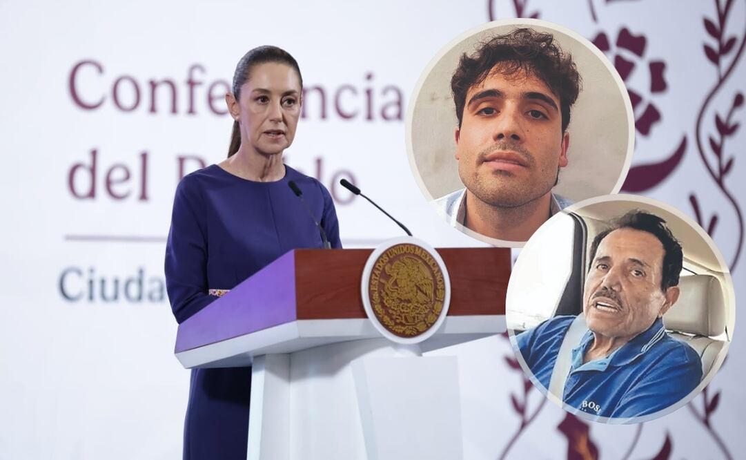La Presidenta habló sobre los casos de Ovidio Guzmán y Ismael "El Mayo" Zambada, capos mexicanos extraditados a Estados Unidos. Foto: Fernanda Rojas / EL UNIVERSAL