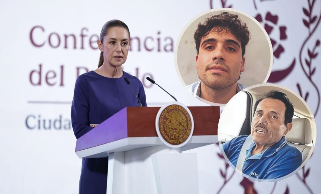 La Presidenta habló sobre los casos de Ovidio Guzmán y Ismael "El Mayo" Zambada, capos mexicanos extraditados a Estados Unidos. Foto: Fernanda Rojas / EL UNIVERSAL