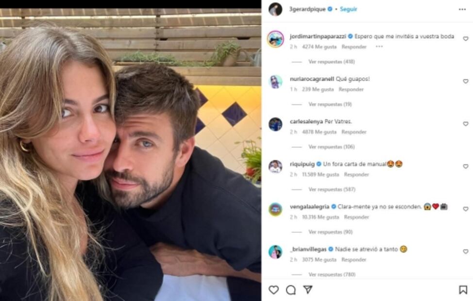 Piqué sube foto con Clara Chía a Instagram, pero… ¡aún no borra las de Shakira!