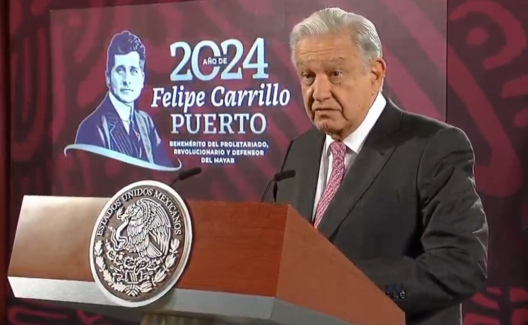 AMLO en su mañanera del 10 de junio. Foto: Captura