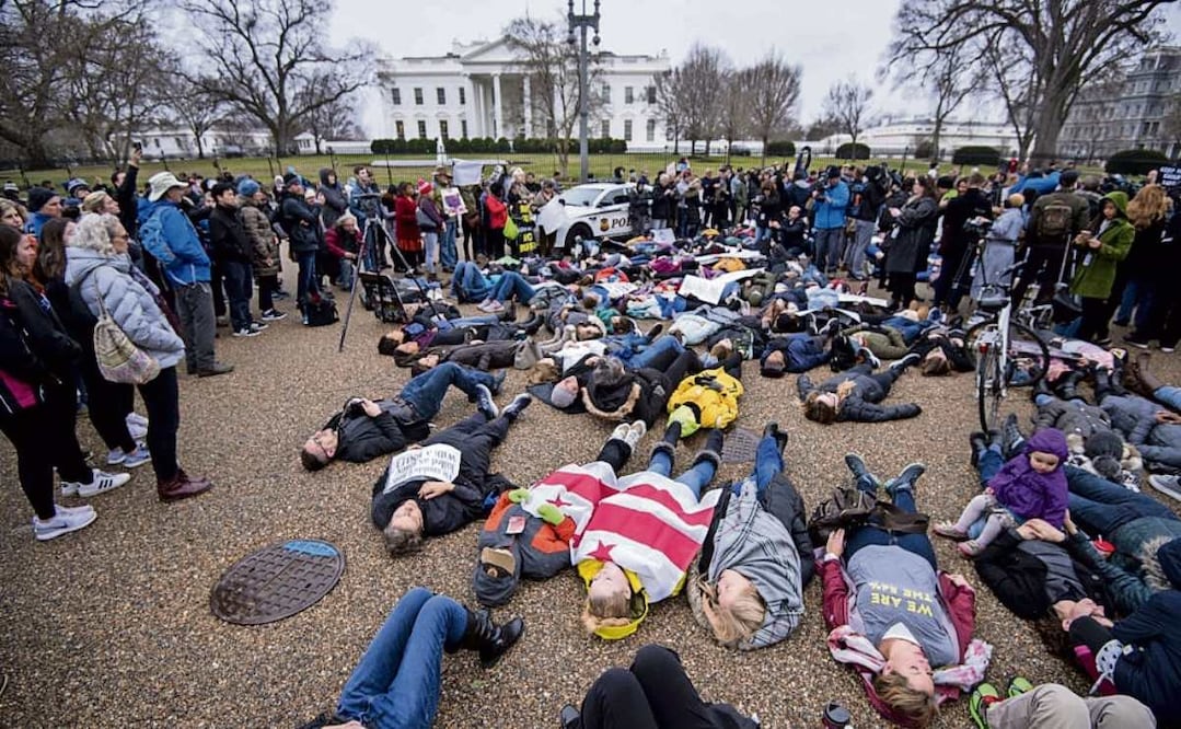 Estudiantes de Parkland al manifestarse en Washington. Foto: CORTESÍA BILL CLARK
