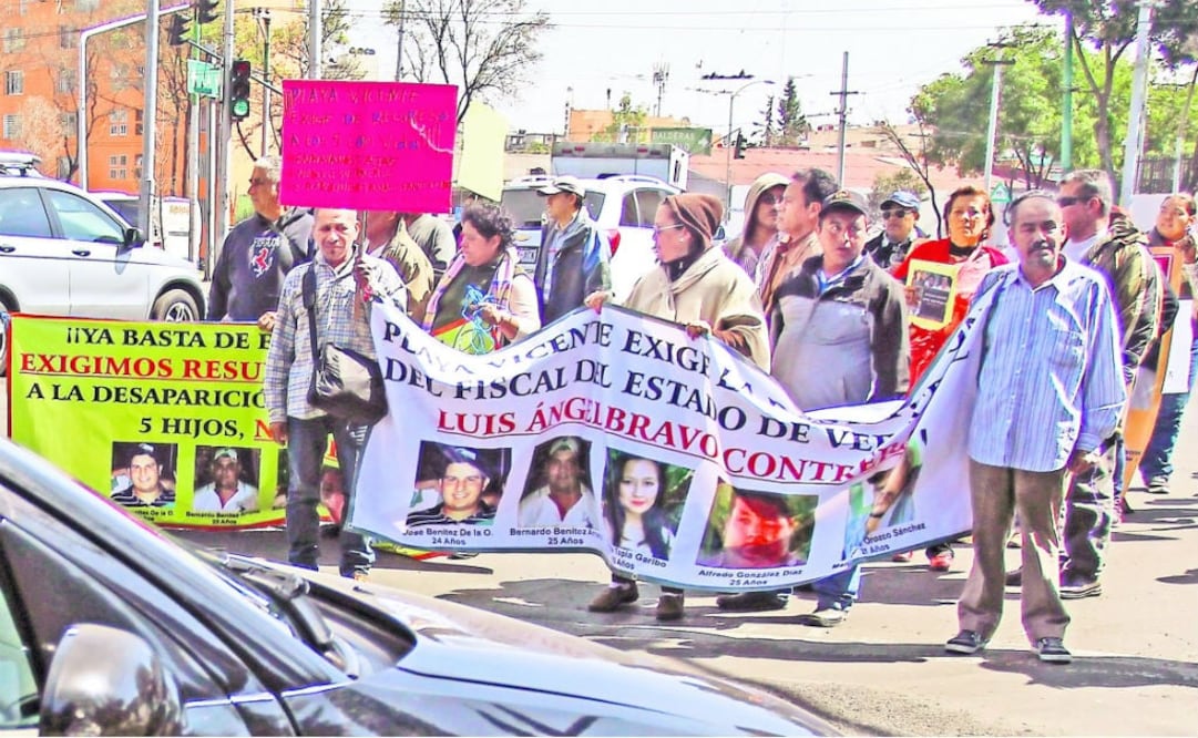 Protesta en 2016 por la desaparición de jóvenes en Tierra Blanca, Veracruz. Foto: Archivo/EL UNIVERSAL