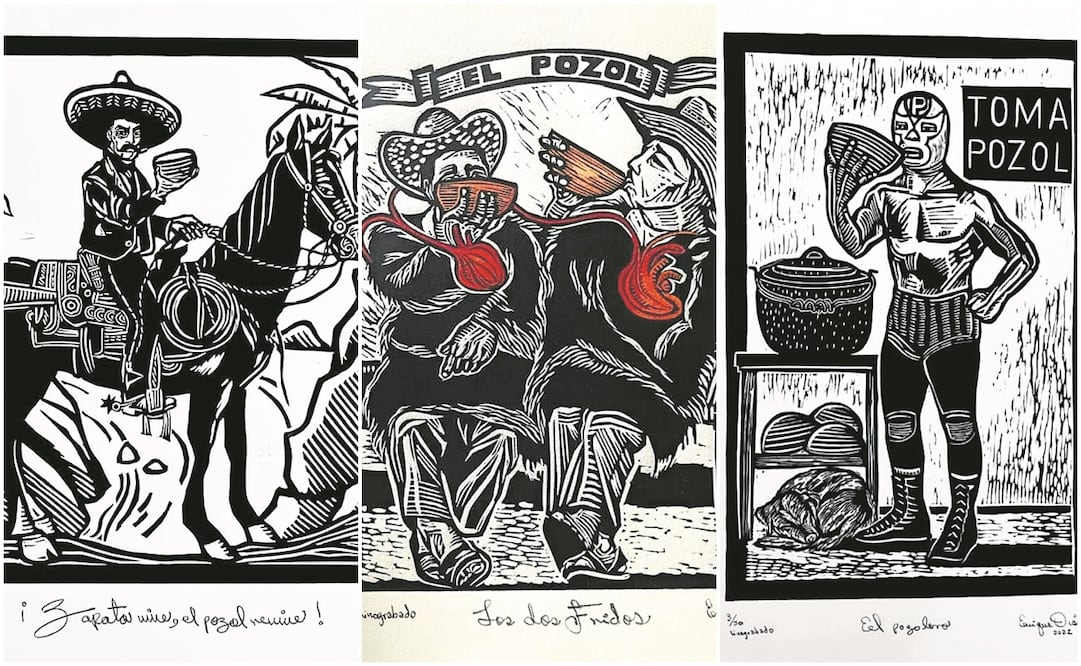 El pozol no sólo ha atraído a la gente a consumirlo por su gran poder refrescante, sino también a la creación de campañas artísticas con mensajes en favor de la cultura chiapaneca. Foto: Fredy Martin / El Universal