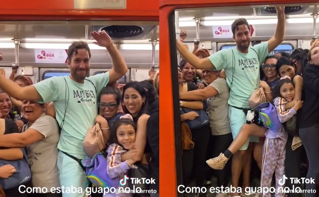 El extranjero quedó impresionado con la reacción de las pasajeras del metro. Foto: TikTok @noemicarreto