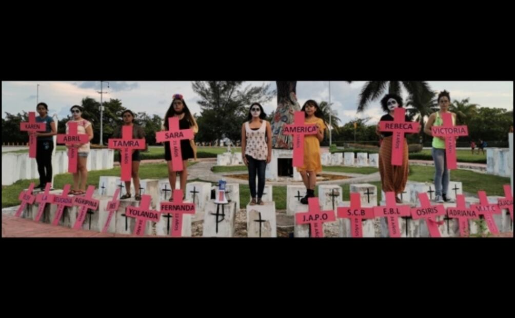 Víctimas de feminicidio son recordadas en Cancún