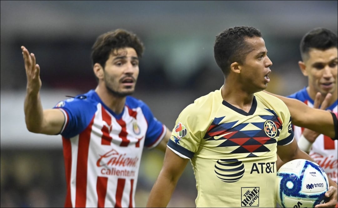 Briseño y Giovani durante el Clásico. Foto: Imago 7