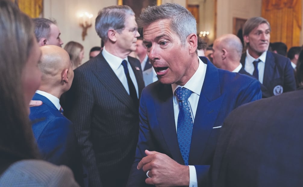 El secretario de Transporte, Sean Duffy, después del discurso del presidente Donald Trump, en la Casa Blanca, el 5 de marzo pasado. Foto: Alex Brandon/ AP
