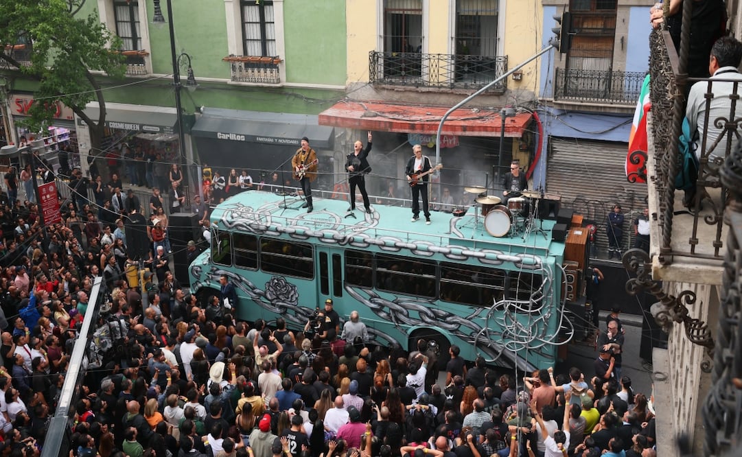 U2 se encuentra en la capital mexicana grabando su nuevo video. Foto: Cortesía.
