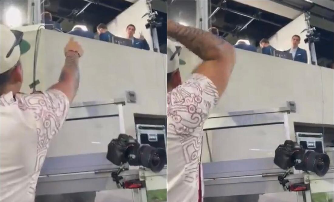 Andrés Vaca recibió mentada de madre en la final de la Selección Mexicana; aficionado del León lo encaró en las gradas / FOTOS: Capturas de Pantalla