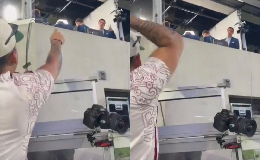 Andrés Vaca recibió mentada de madre en la final de la Selección Mexicana; aficionado del León lo encaró en las gradas / FOTOS: Capturas de Pantalla