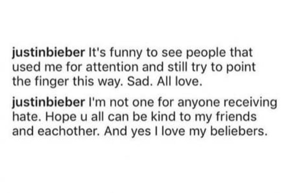 Justin Bieber y Selena Gomez se enfrentan en Instagram