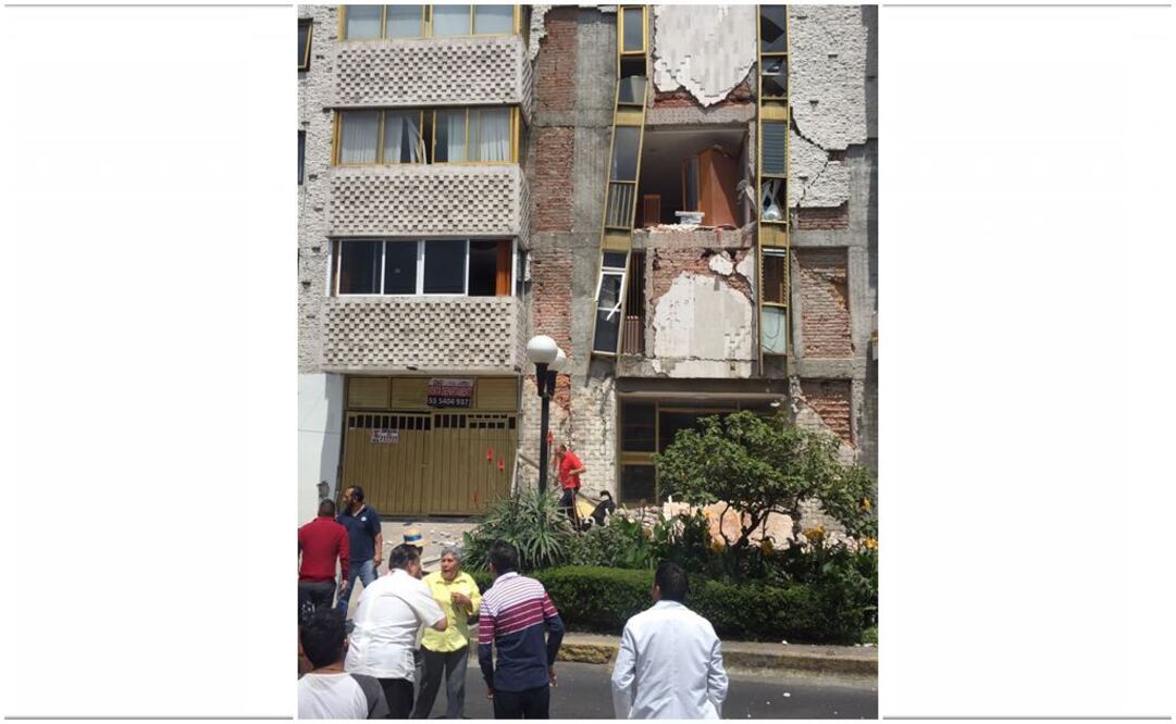 Reportan derrumbes en inmuebles de la zona Centro