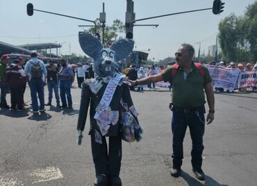 Bloquean San Lázaro; manifestantes protestan por “créditos impagables del Infonavit”