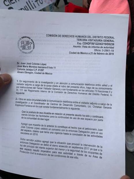 Niños piden a AMLO restituir su escuela