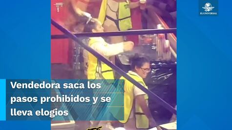 Vendedora de cerveza se viraliza por cantar y zapatear en el festival Pal' Norte